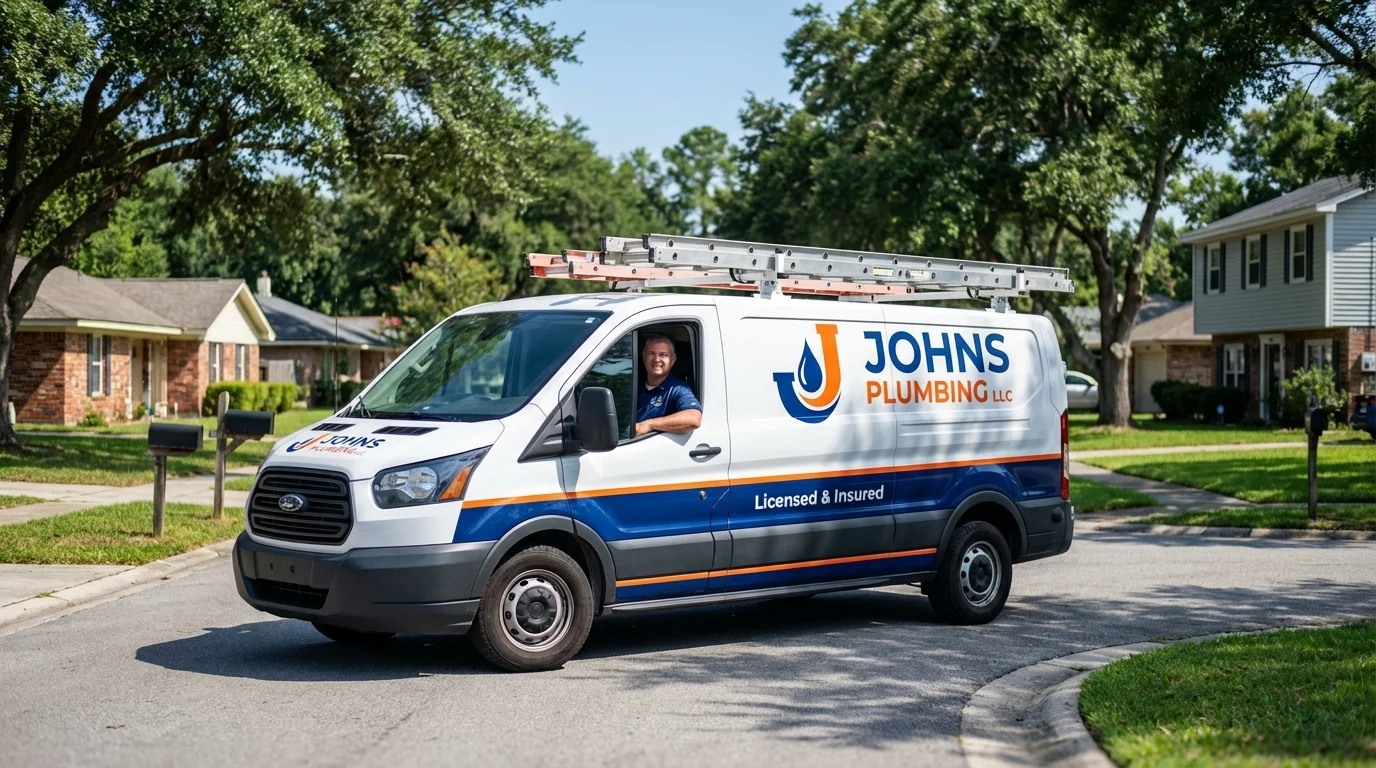Johns Plumbing LLC service van in South Charleston, WV